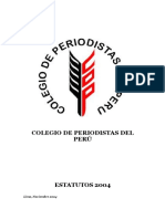 Estatutos 2004 del Colegio de Periodistas del Perú