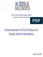 Exitosa Exportación de Fríjol de Sinaloa A Los Estados Unidos de Norteamerica