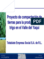 Proyecto de Compactación de Tierras para La Producción de Trigo en El Valle Del Yaqui