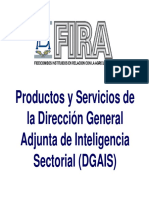 Productos y Servicios de La Direccion General Adjunta de Inteligencia Sectorial (DGAIS)