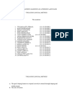 Summary Audio Lingual Method