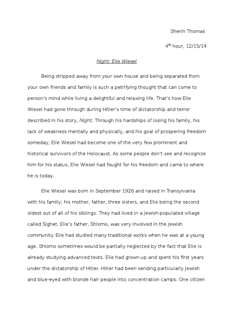 concentration camp essay