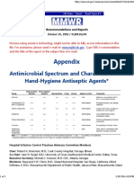 Antimicrobial Spectrum and Characteristics of Hand-Hygiene Antiseptic Agents