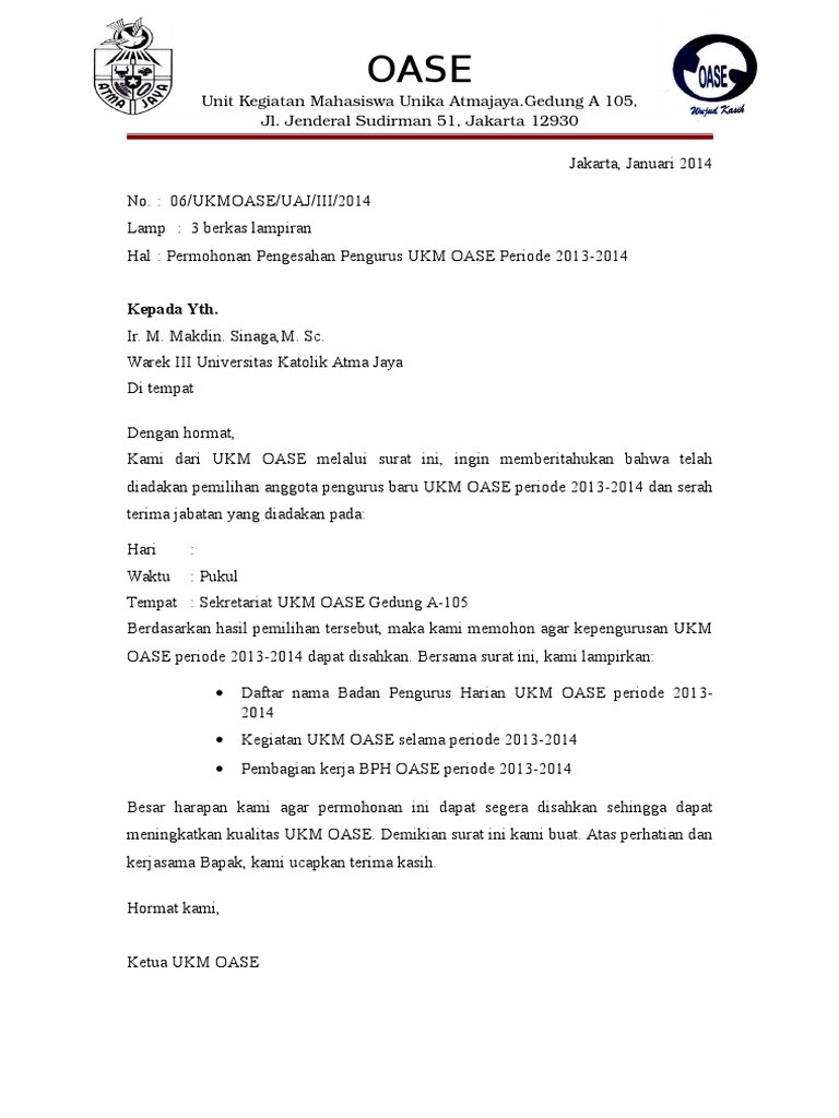 Contoh Surat Permohonan Sk Pengurus / CONTOH SK PENGURUS MASJID