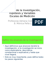 Alcances de la Investigación, Hipótesis y Variables.pptx