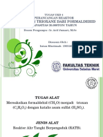 Perancangan Reaktor Untuk Produksi Trioksan