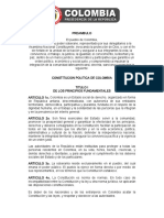 Constitución Politica de Colombia 1991 Actualizada