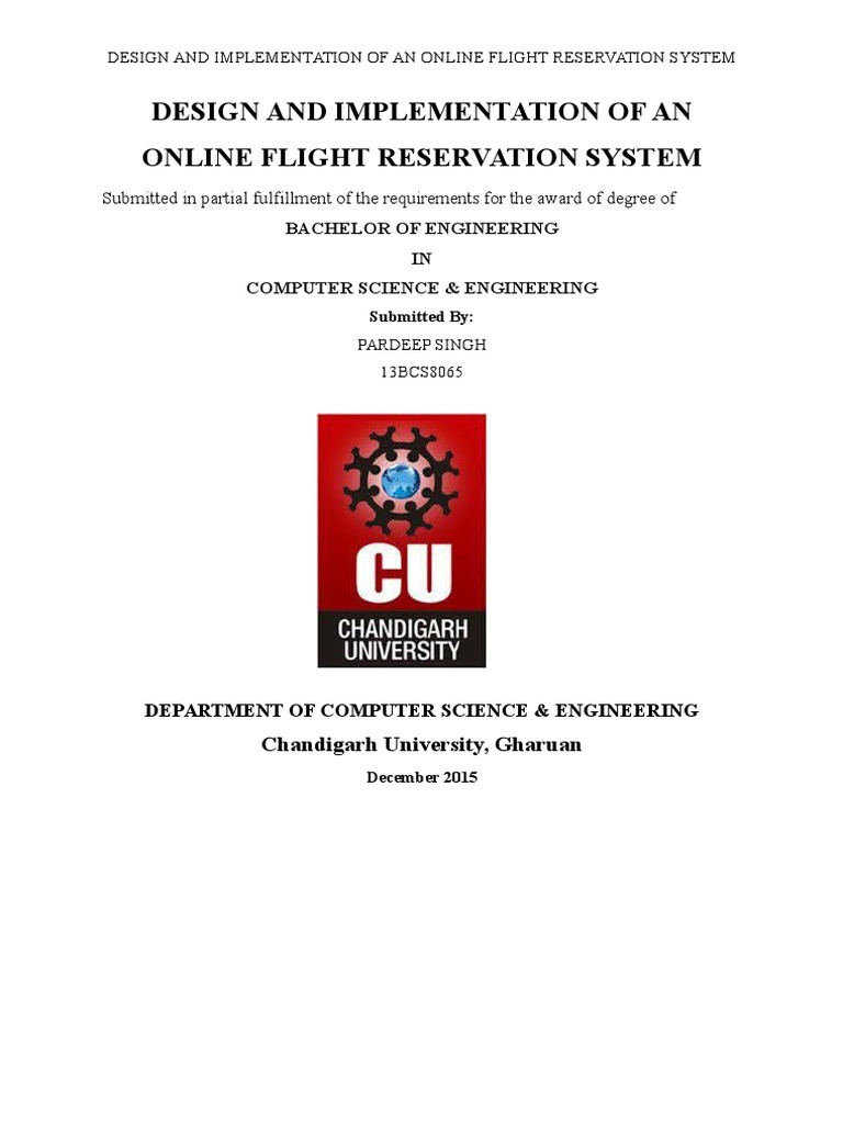 Online Flight Reservation System Design | PDF | Relational Database ...