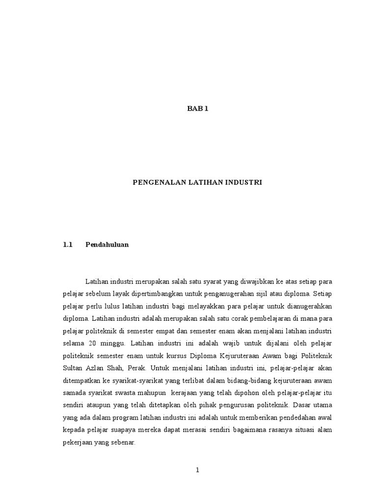 Laporan Latihan Industri Kejuruteraan Awam Lmp Geotechnic