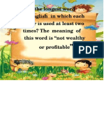 What Is The Longest Word in English in Which Each Letter Is Used at Least Two Times? The Meaning of This Word Is "Not Wealthy or Profitable