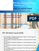 PSY 103 ASSIST Education Expert