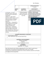 Grade/Subject Lesson Duration: (Observations, Key Questions Written Assignments, Performance Assessments)