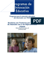 Programa para La Atención Educativa Del Alumnado Con TDAH