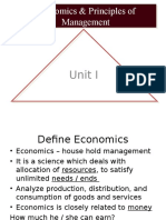 Economics & Principles of Management
