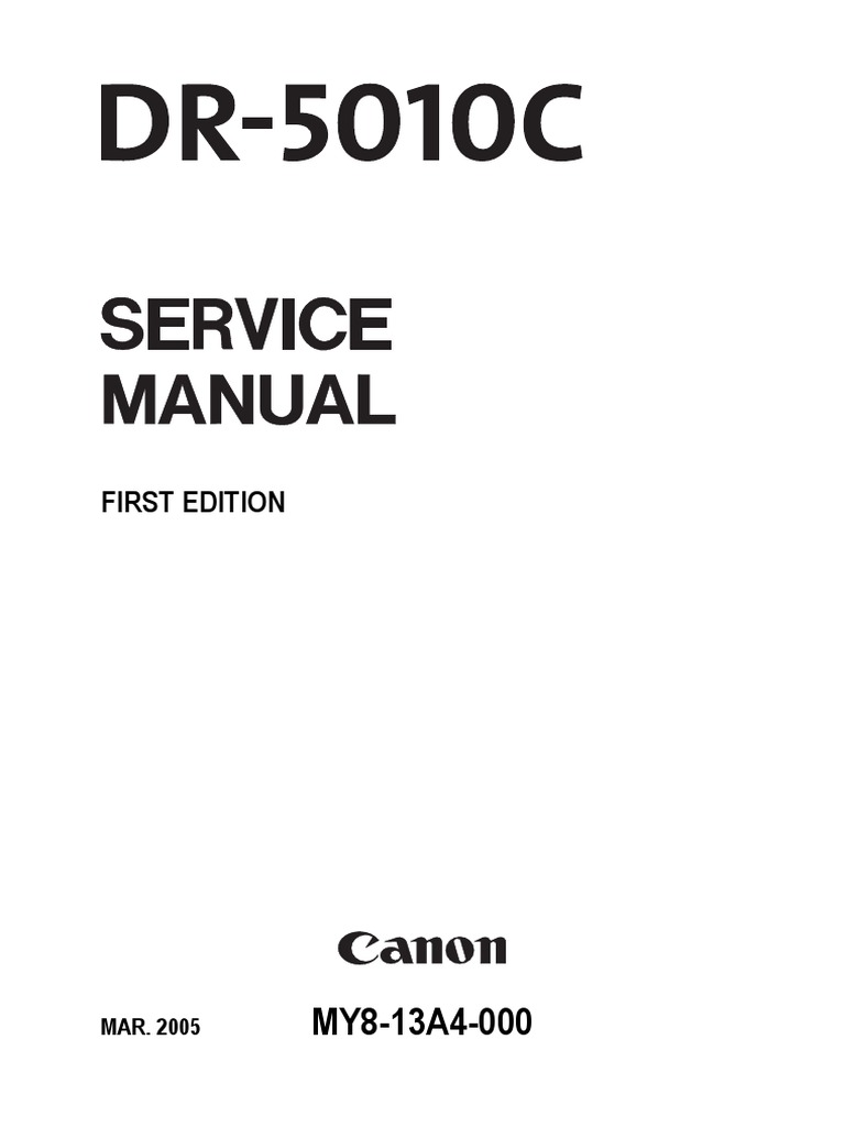 Canon-Scanner-DR-5010C-Parts-and-Service-Manual.pdf | Analog To Digital  Converter | Image Scanner