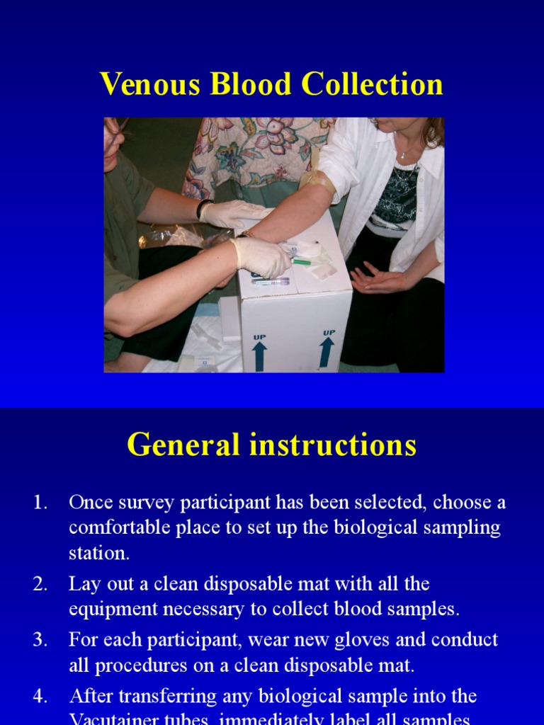 Venous Blood Collection Procedure Guide | PDF | Medical Specialties ...