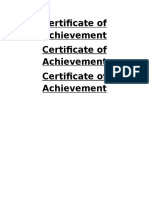 Certificate of Achievement Certificate of Achievement Certificate of Achievement
