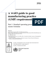 WHO Sops and Master Formulae  