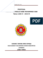 Proposal Pengajian Maulid Nabi Muhammad 1436 H - 2015 M