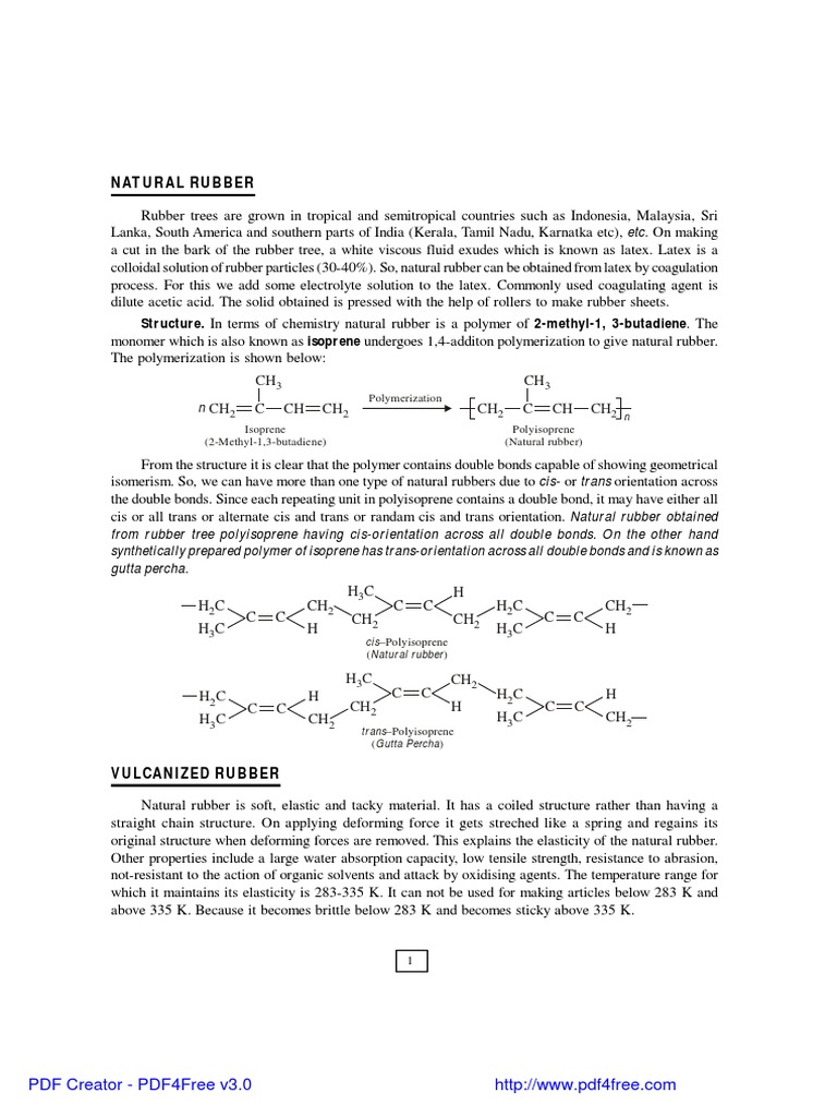 Natural Rubber and Vulcanization Process | PDF | Natural Rubber | Polymers