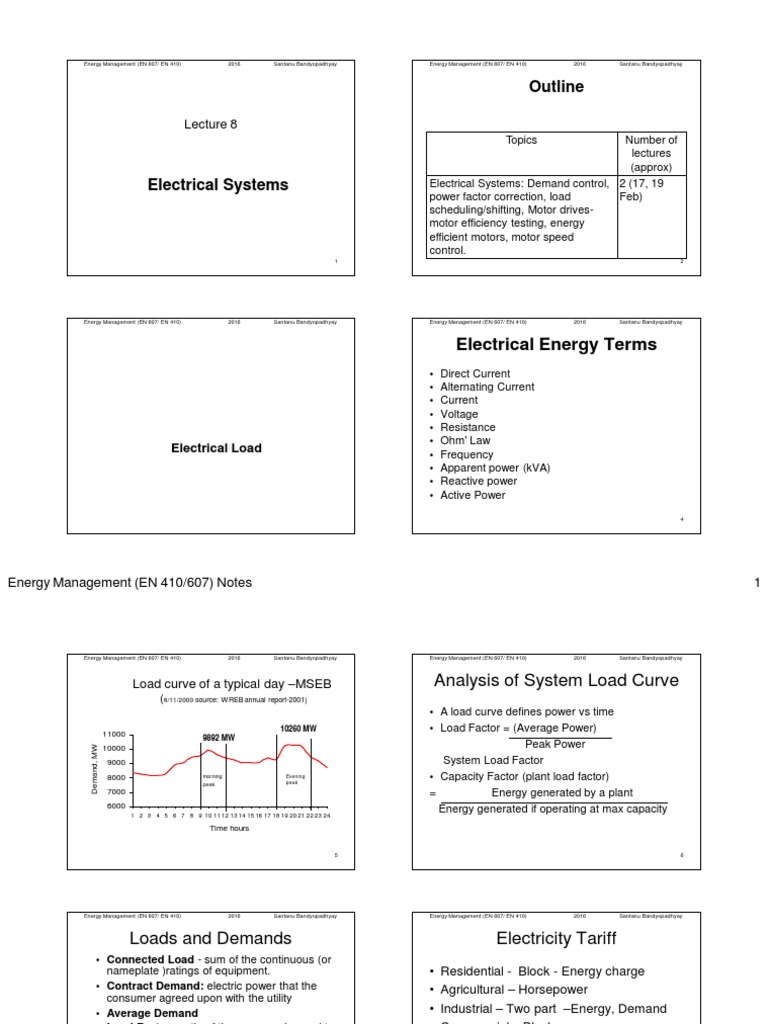 Lecture8 Electrical Systems Notes 2016 Electric Power Mechanical