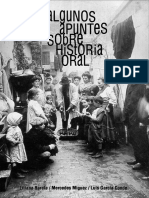 Apuntes Historia Oral. Liliana Barela Mercedes Miguez Luis García Conde