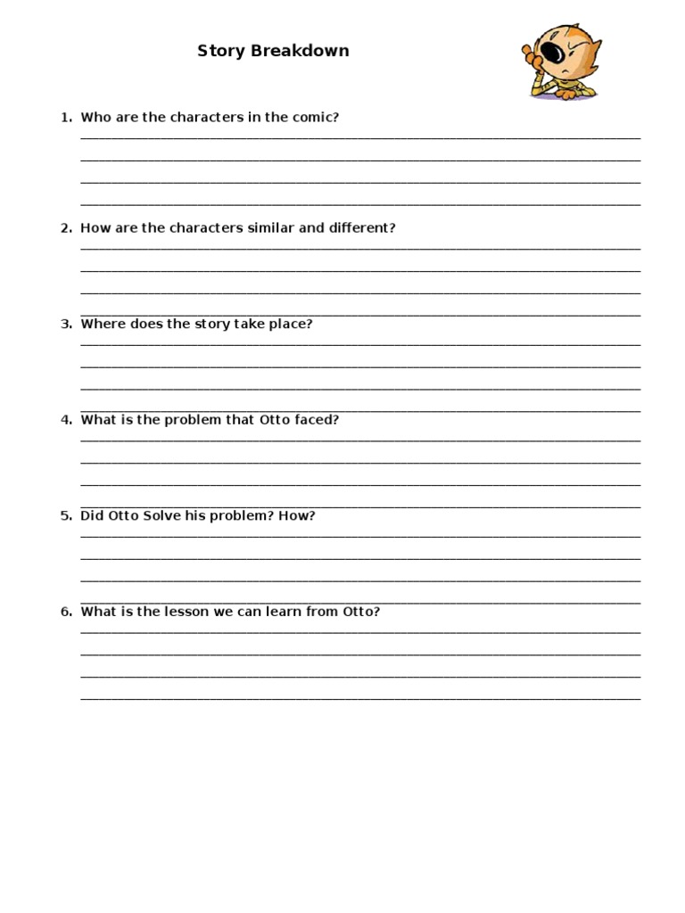 Comic Story Analysis and Character Study | PDF
