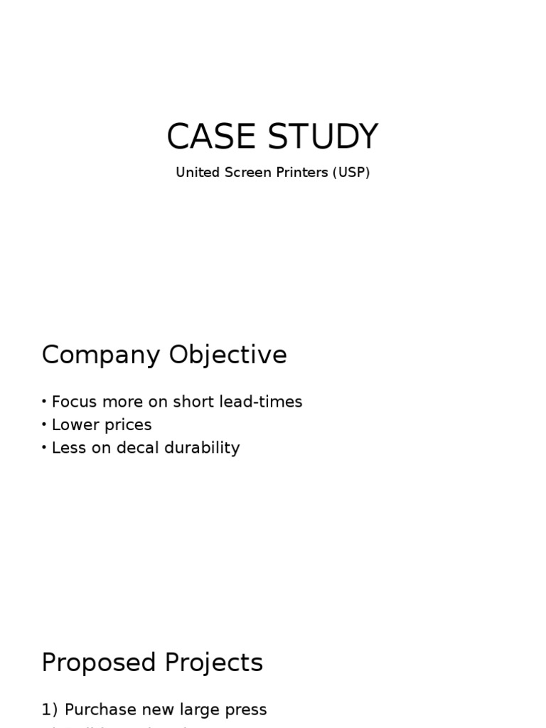 Case Study 1 Project Management | PDF | Printer (Computing) | Iso 9000