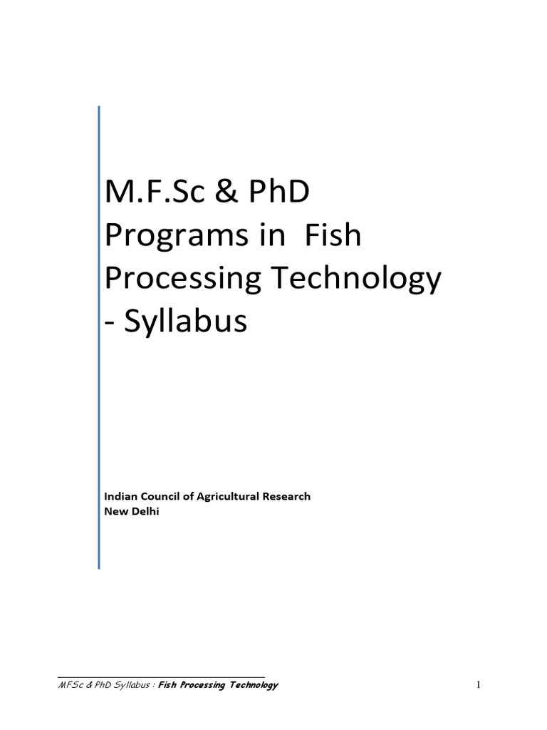 MFSc & PhD in Fish Processing Tech | PDF | Foodborne Illness | Freezing