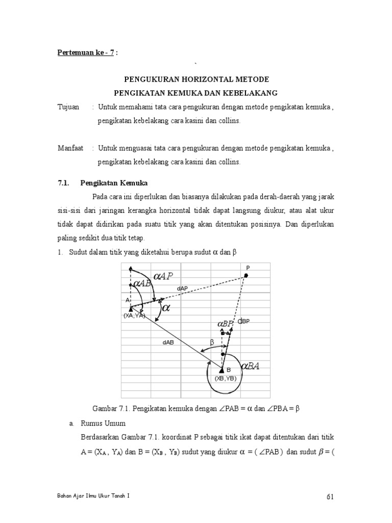 Bab Vii Pengikatan Kemuka Dan Kebelakang