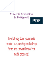 A2 Media Evaluation Emily Bignold