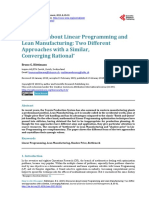 Linear Programming and Lean Manufacturing