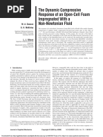 The Dynamic Compressive Response of an Open-Cell Foam Impregnated With a Non-Newtonian Fluid