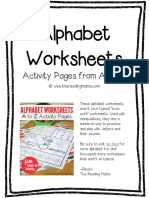 Alphabet Worksheets From a to Z