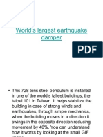 World’s largest earthquake damper