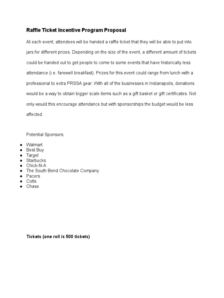 Ticketproprosal | PDF