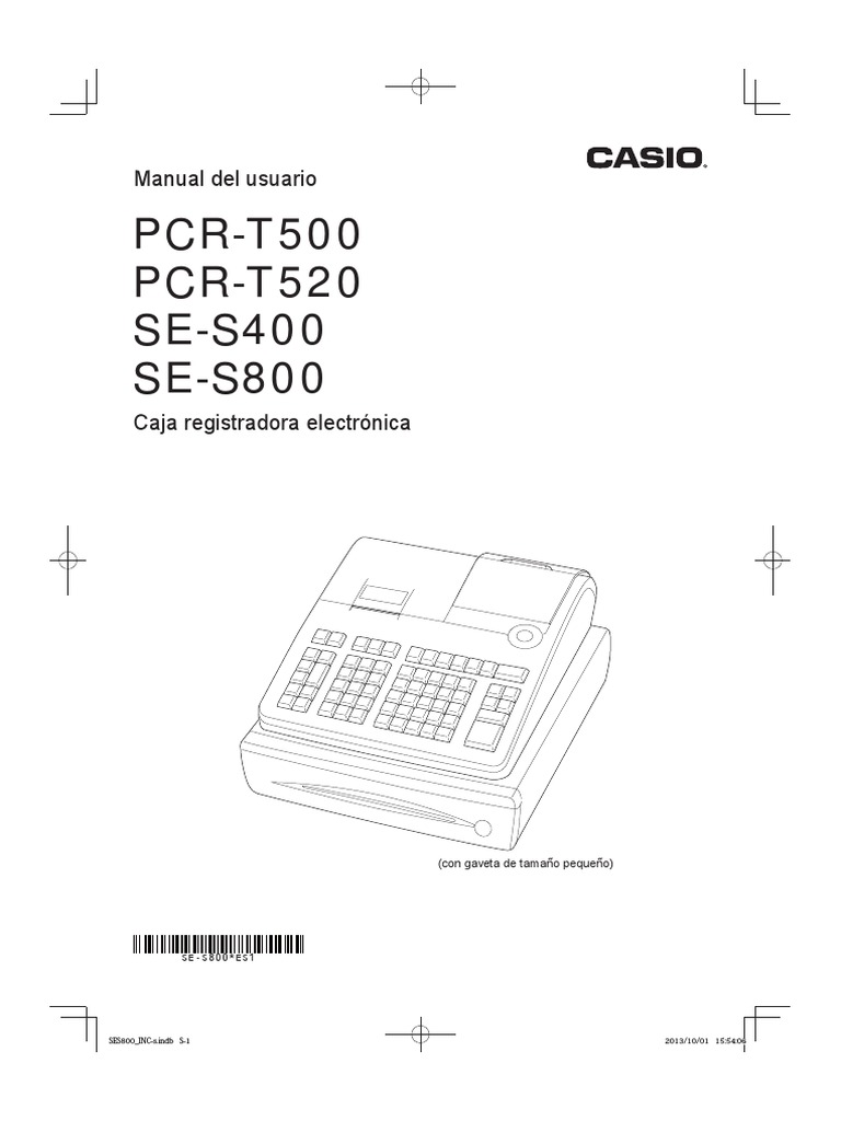 Manual Registradora CASIO PCR T 500 SE-S800 - S - B5trim PDF | PDF