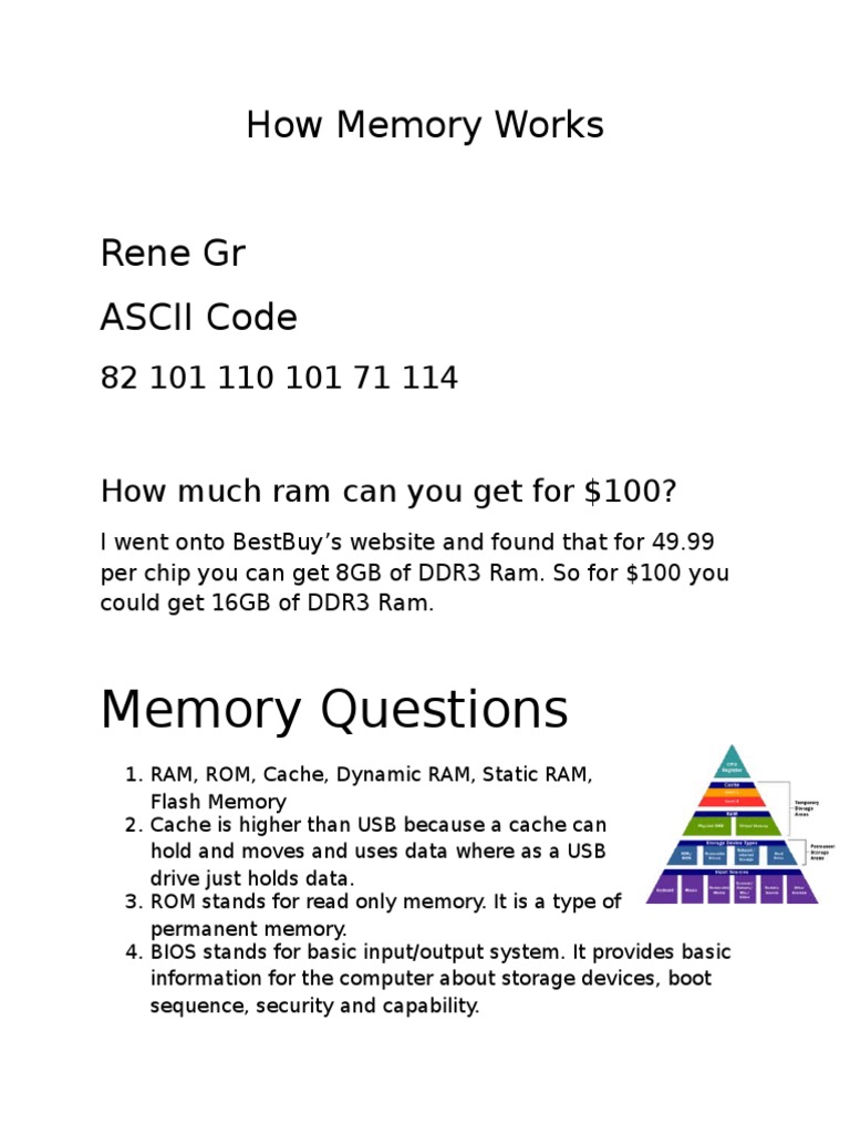 Computer Memory Basics | PDF