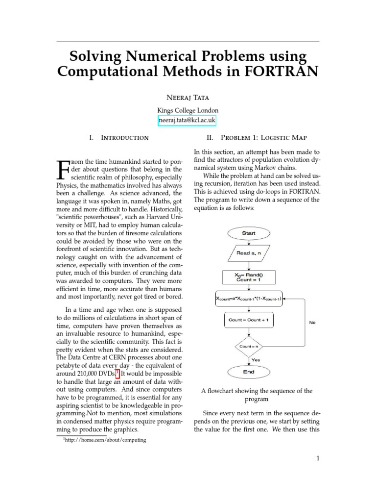 FORTRAN Computational Methods in Science | PDF | Attractor | Chaos Theory