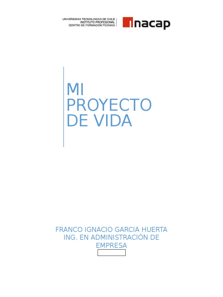 Mi Proyecto de Vida | PDF | Crecimiento personal y profesional | Negocios