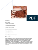 Receita de Bolo de Chocolate