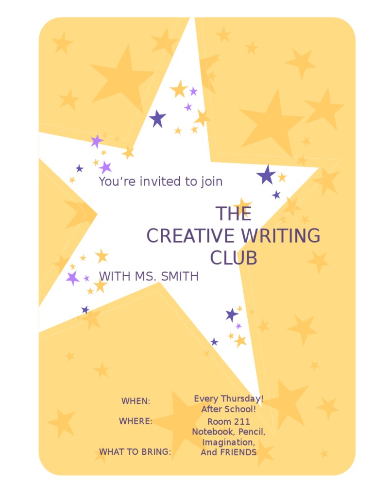 Creative Writing Club Invitation | PDF