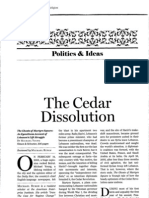 The Cedar Dissolution