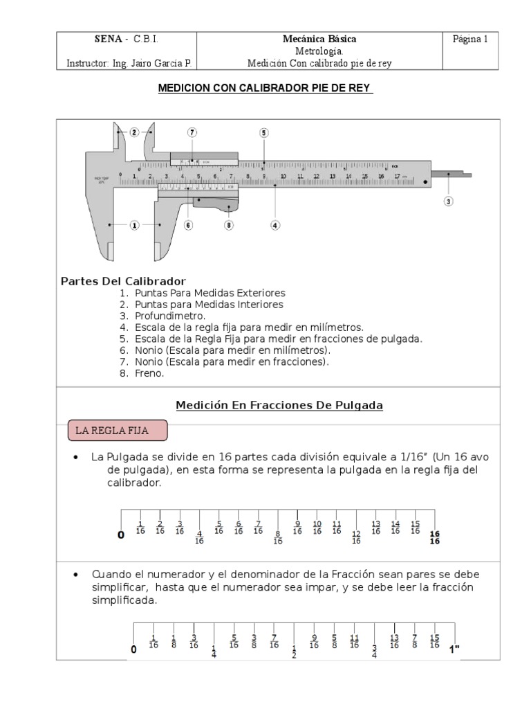 Deshabilitar honor Diplomático Medicion Con Calibrador Pie de Rey | PDF | Enseñanza de matemática |  Deportes