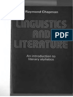 Raymond Chapman Linguistics and Literature