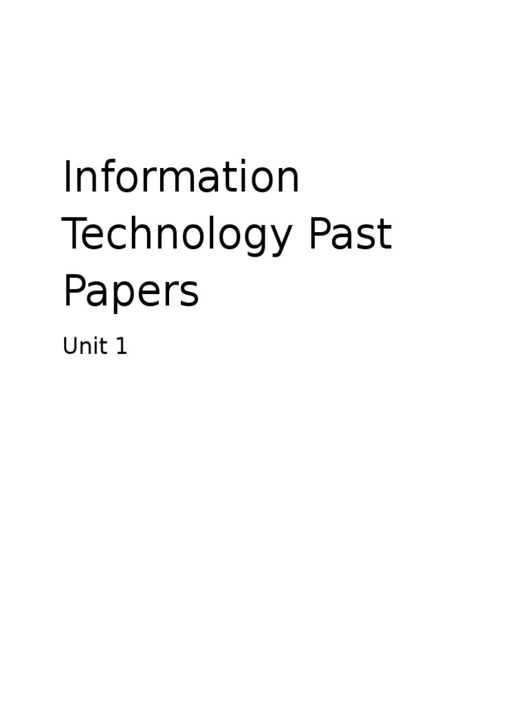 research papers on information technology