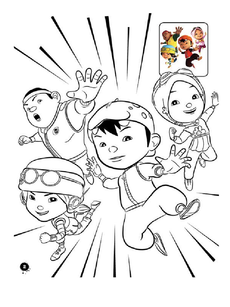 Gambar Boboiboy Boboiboy Colouring Sheet