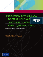 Produccion Reformulada de Carne Porcina en La Provincia de Coronel Portillo, Region Ucayali