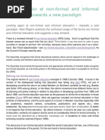 Looking Again at Non-Formal and Informal Education - Towards A New Paradigm PDF