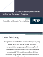 Risk Factors for Acute Endophthalmitis Following Cataract Surgery